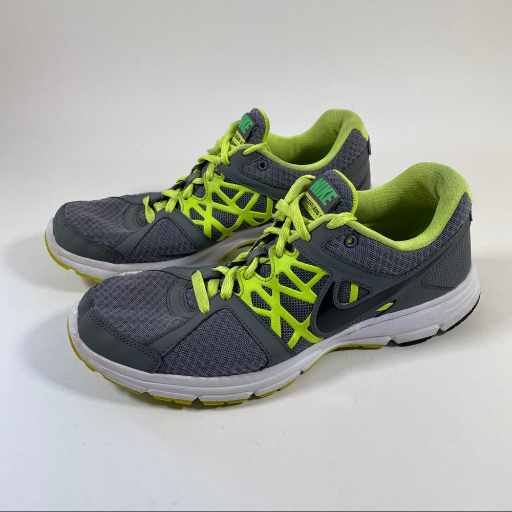 Nike Mens Air Relentless 2 511914-017 Gray Green Lace Up Running Shoes Size 9.5